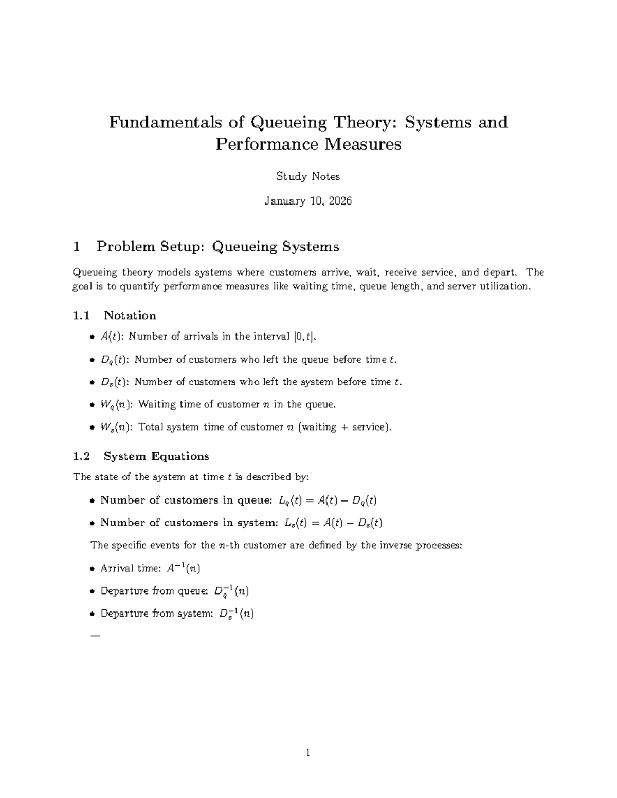 Queueing Theory Fundamentals: Systems & Performance Measures Study ...