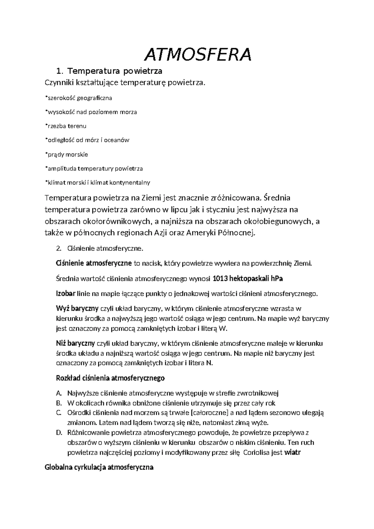 Atmosfera Sprawdzian Geografia Nowa Era Odpowiedzi www.studocu.com