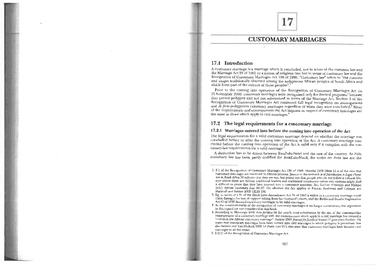 ACL 101: Comprehensive Exam Notes on African Customary Law - Studocu