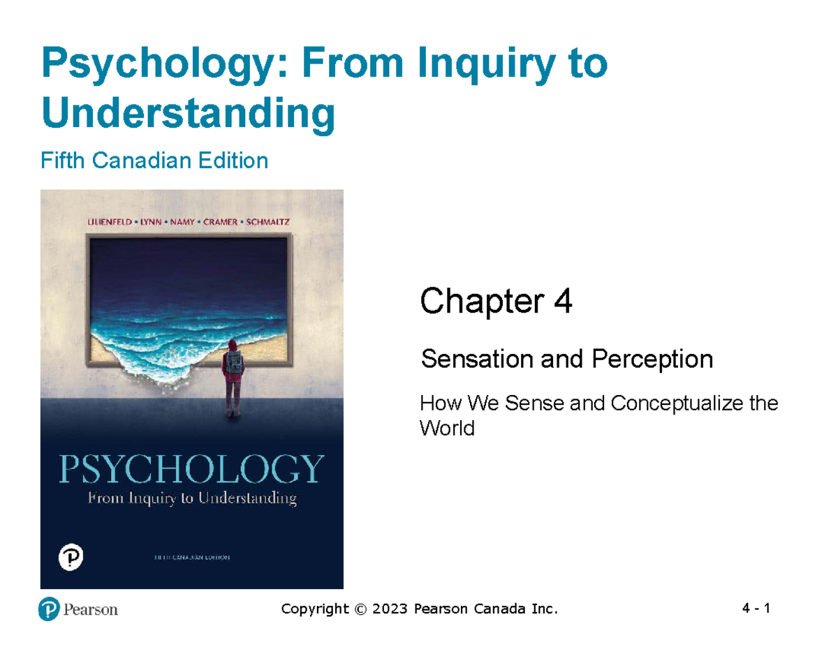 PSYC1100 5e Chapter 4: Sensation & Perception Insights - Studocu