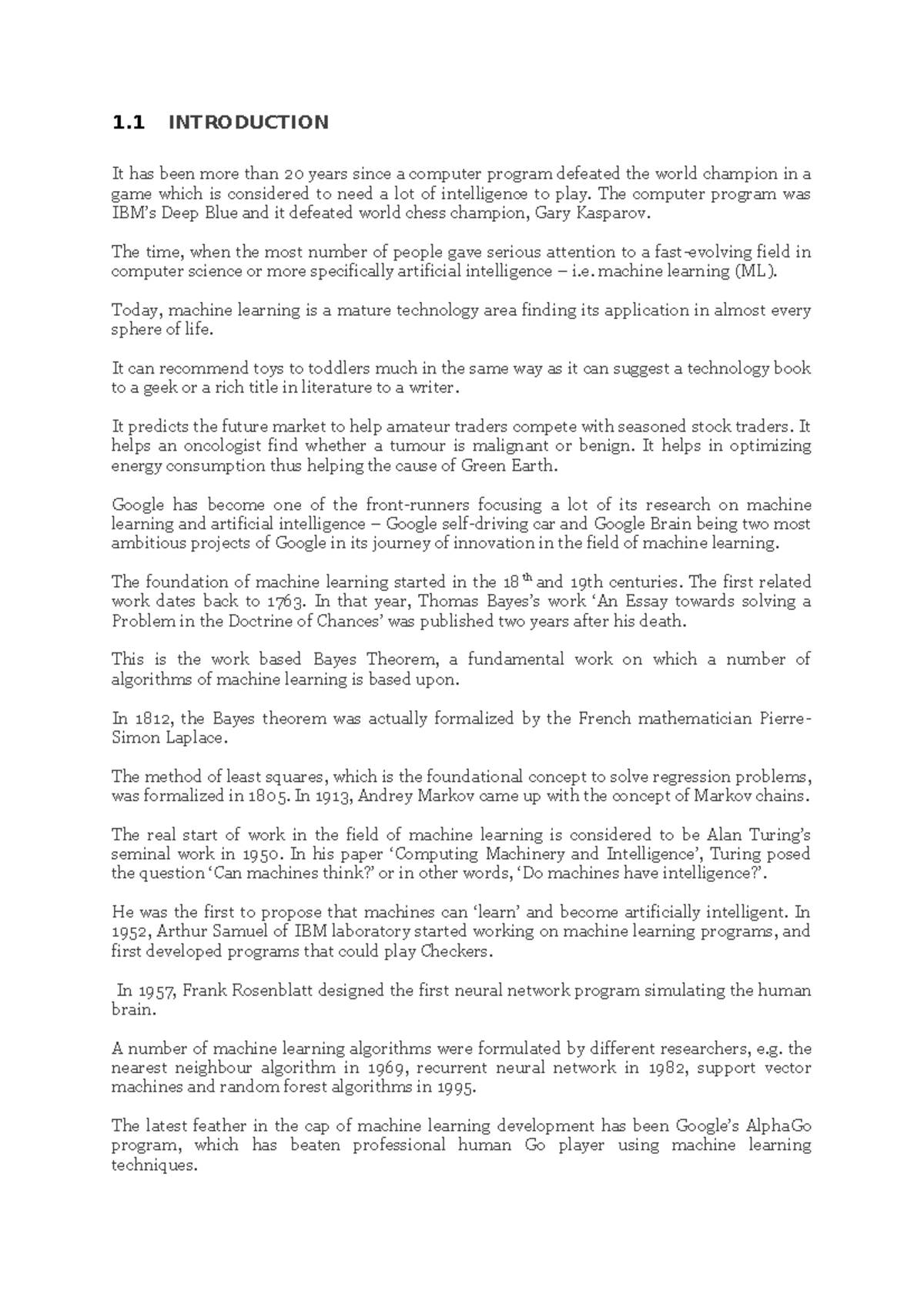 UNIT-I - ML lecturer notes - 1 INTRODUCTION It has been more than 20 ...