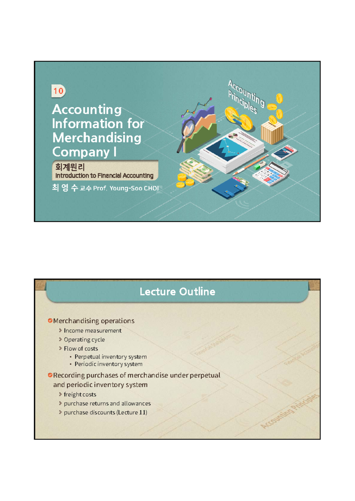 회계원리: Merchandising Operations Lecture Notes - Studocu