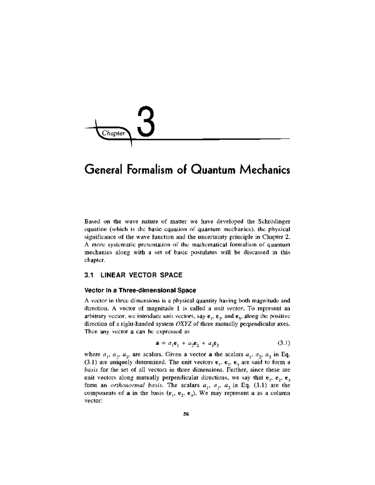 Unit 1 -General Formalism of Quantum Mechanics - 3 Chapter General ...