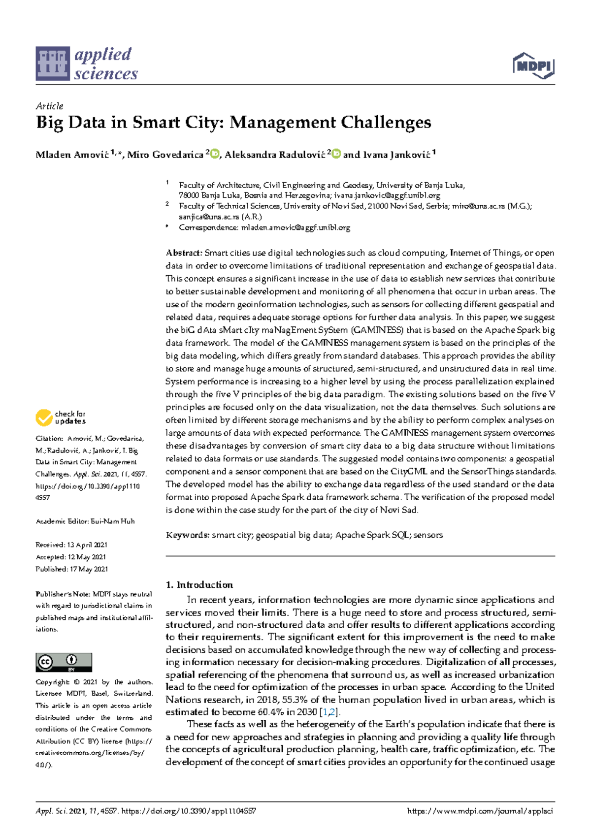 Big Data Management in Smart Cities: Challenges and Solutions - Studocu