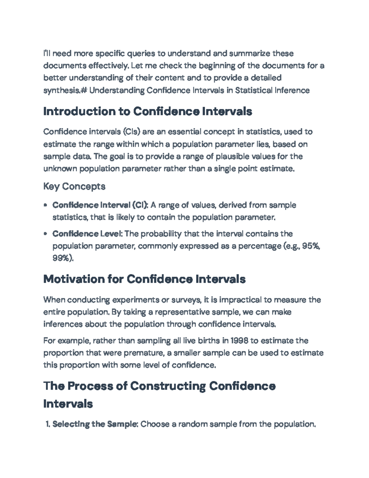 Understanding Confidence Intervals in Statistical Inference for Stats ...