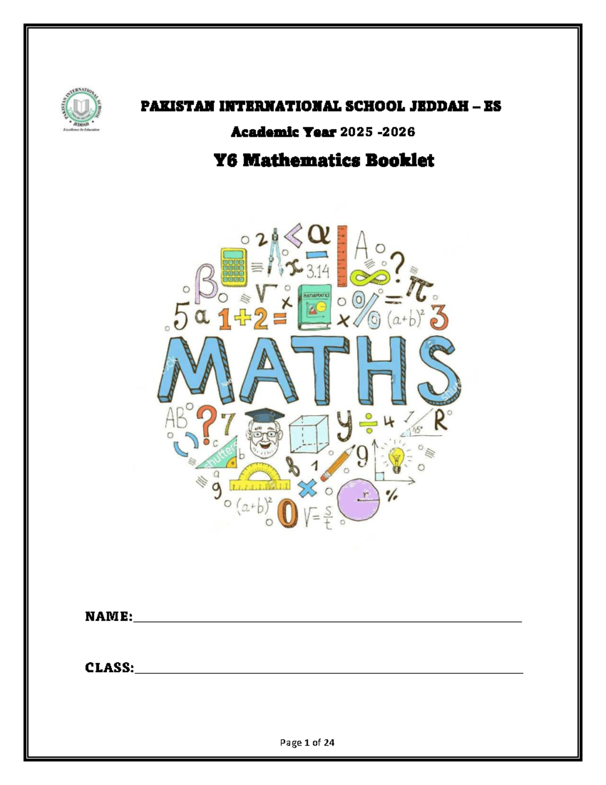 Y6 Math Booklet 2025-2026: Polygons, Surface Area & Angles - Studocu