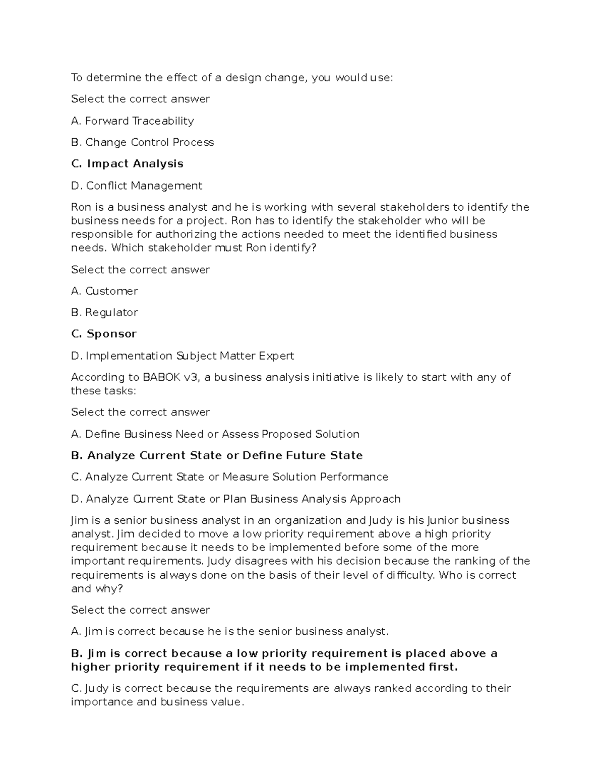 MBA 101: Business Analysis Techniques - Quiz Questions and Answers ...