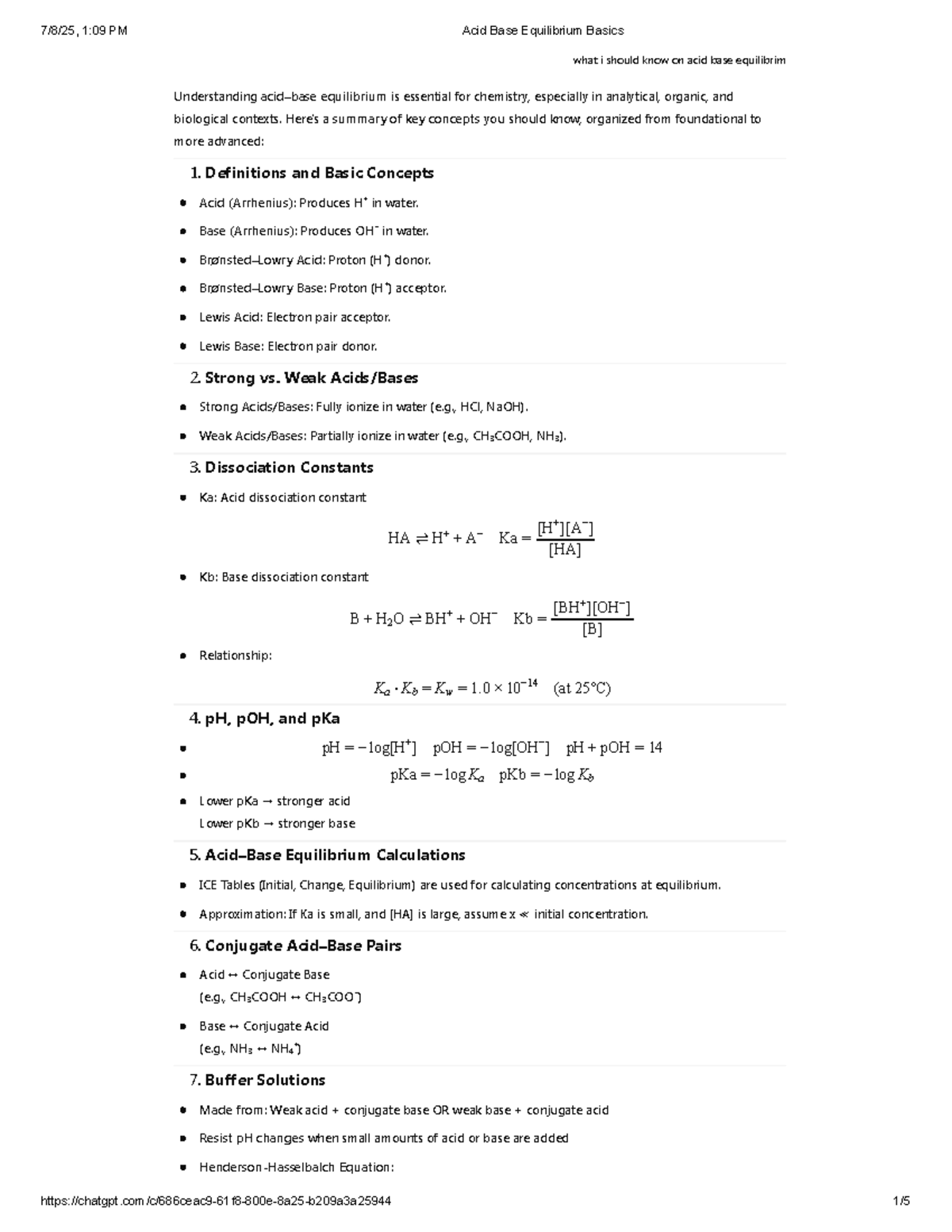 Acid Base Equilibrium Basics: Key Concepts and Practice (CHEM 101 ...