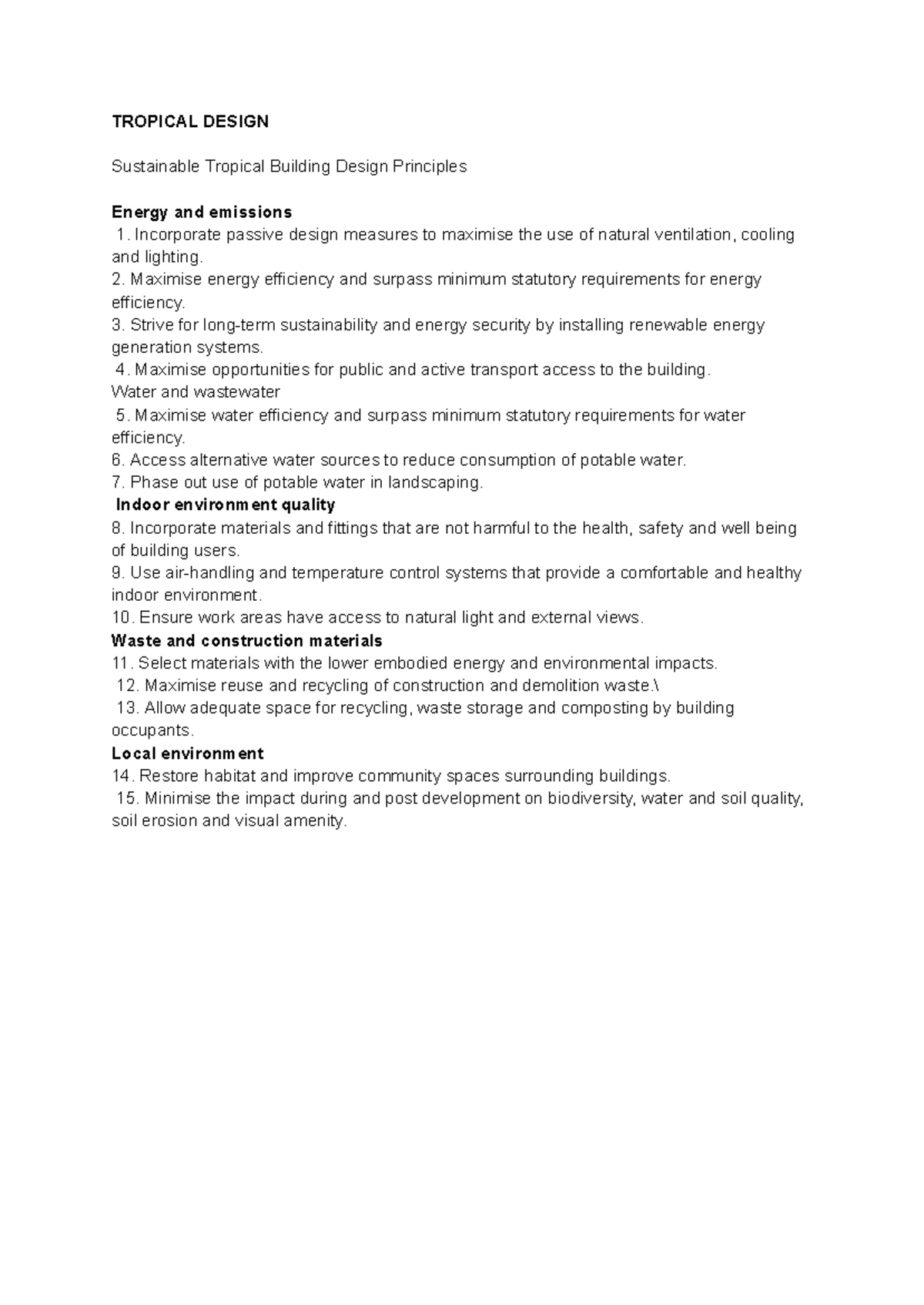 Tropical Design Principles Review for Sustainable Building Practices ...
