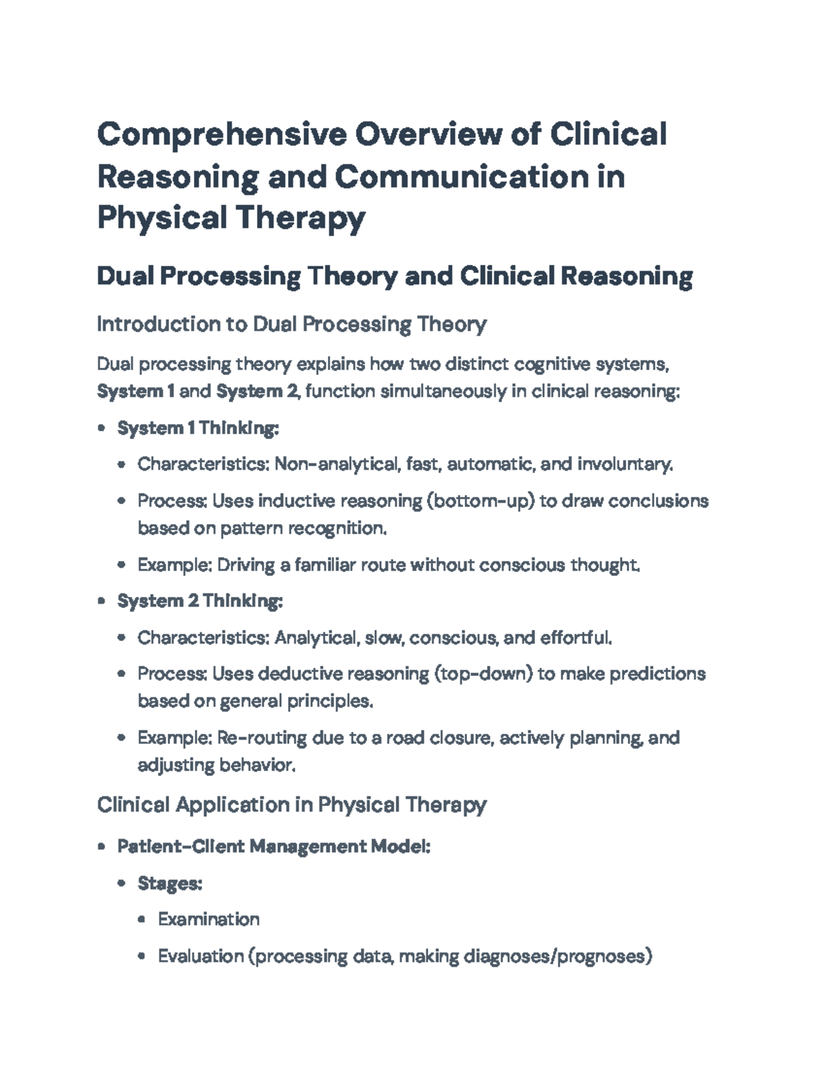 Clinical Reasoning & Communication Strategies in PT: A Comprehensive ...