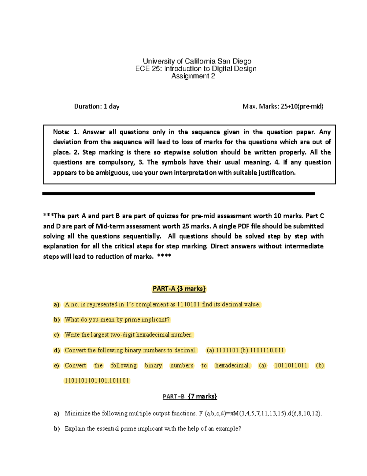 ECE 25 Midterm Assignment 2 - Digital Circuits and Systems 2021 - Studocu