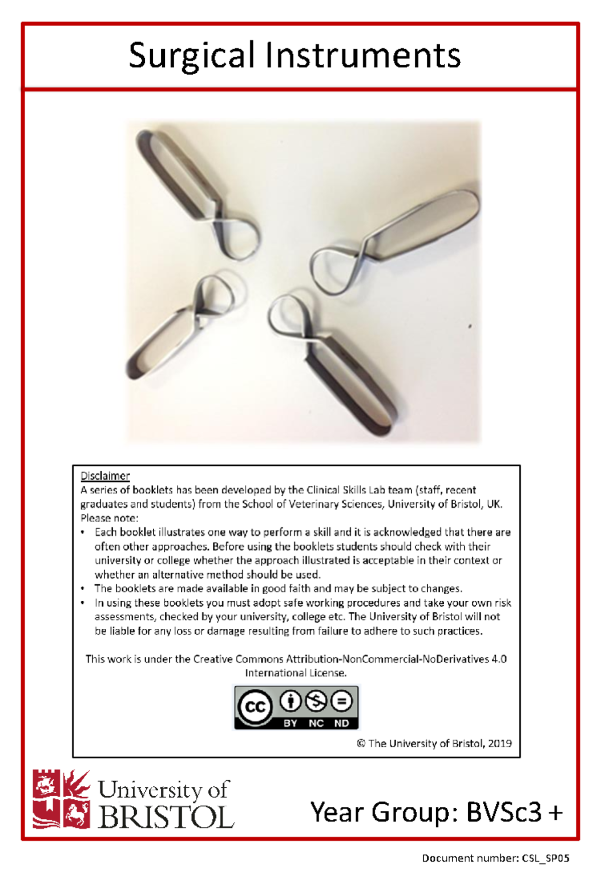Surgical Instruments - Surgical Instruments Year Group: BVSc + Document ...