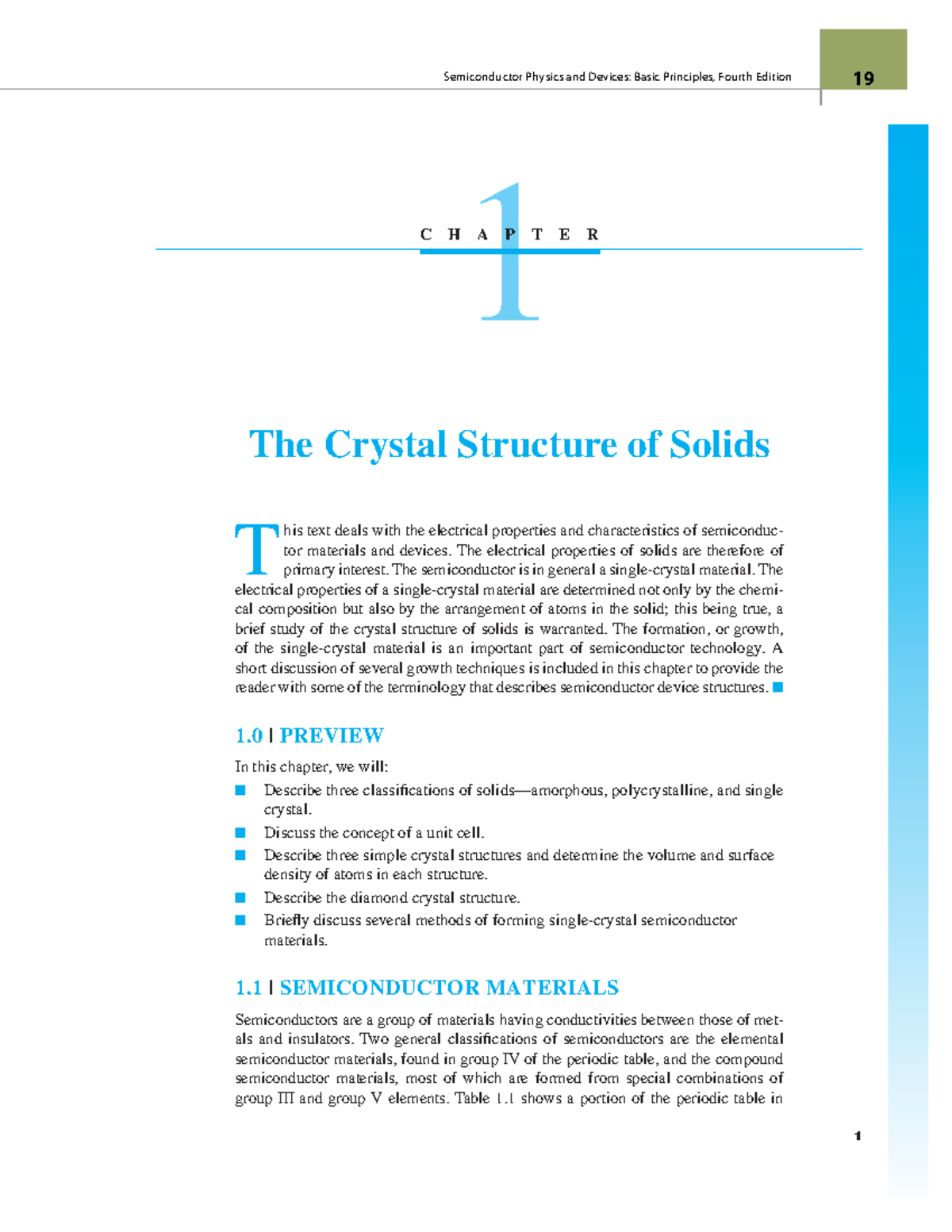 ELEC321-Chapter 1 - chapter-1 - 1 1 The Crystal Structure of Solids T ...