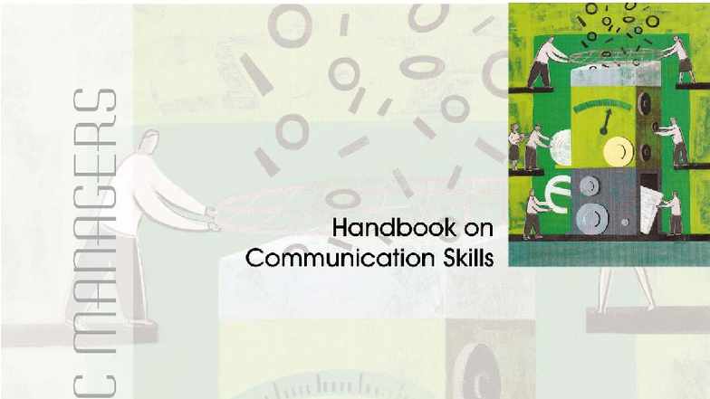 Handbook on Communication Skills for Public Administration - Studocu