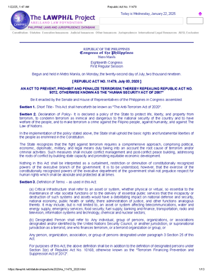 Republic Act No. 10168: Terrorism Financing Prevention Act Overview ...