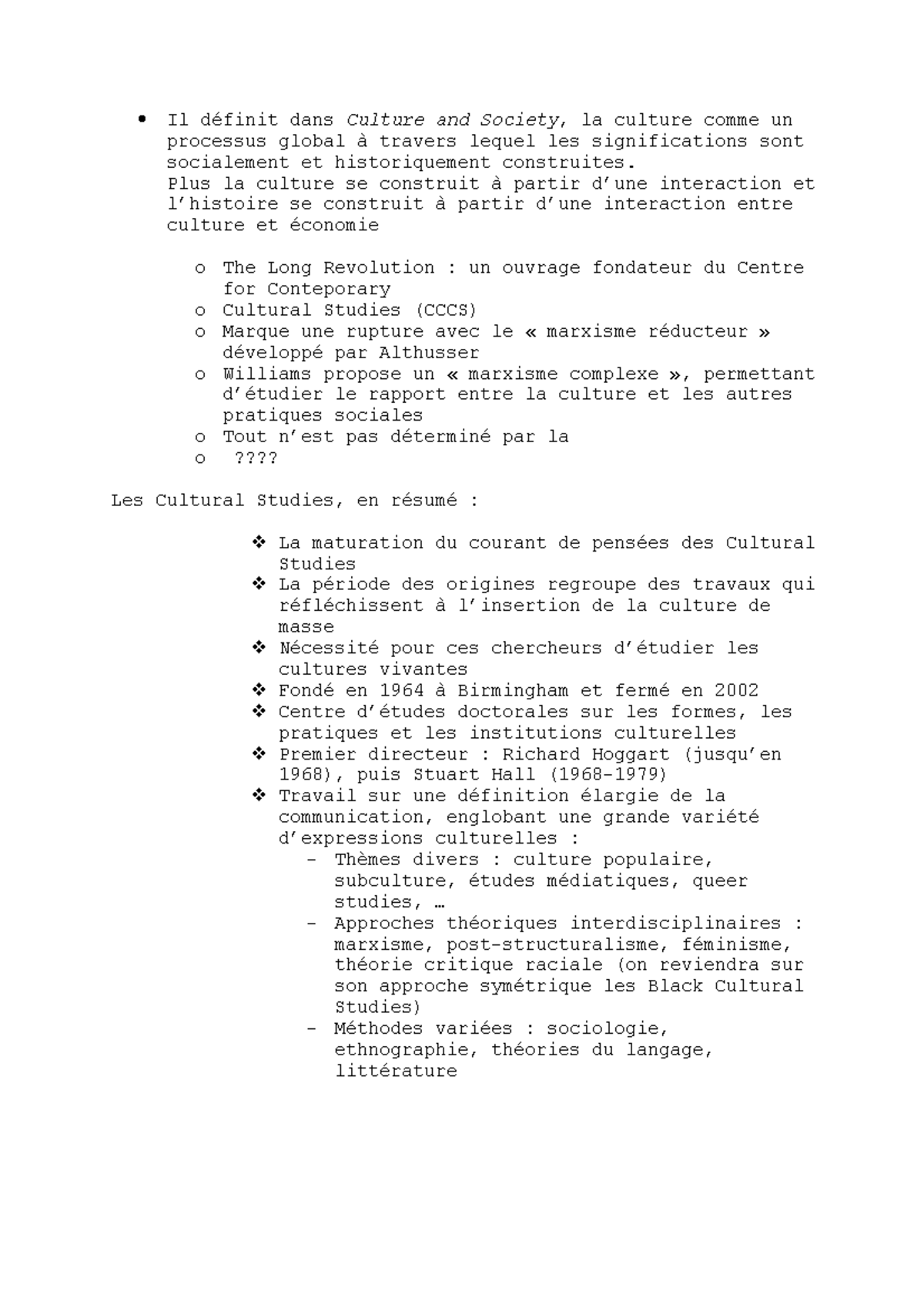 CM11 - Introduction à la communication - Il définit dans Culture and ...