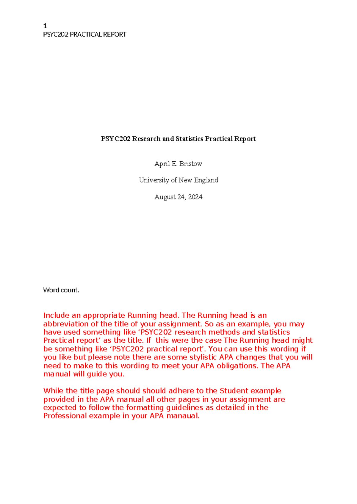 PSYC202 Final Exam Practical Report on Statistics Methods and Analysis ...