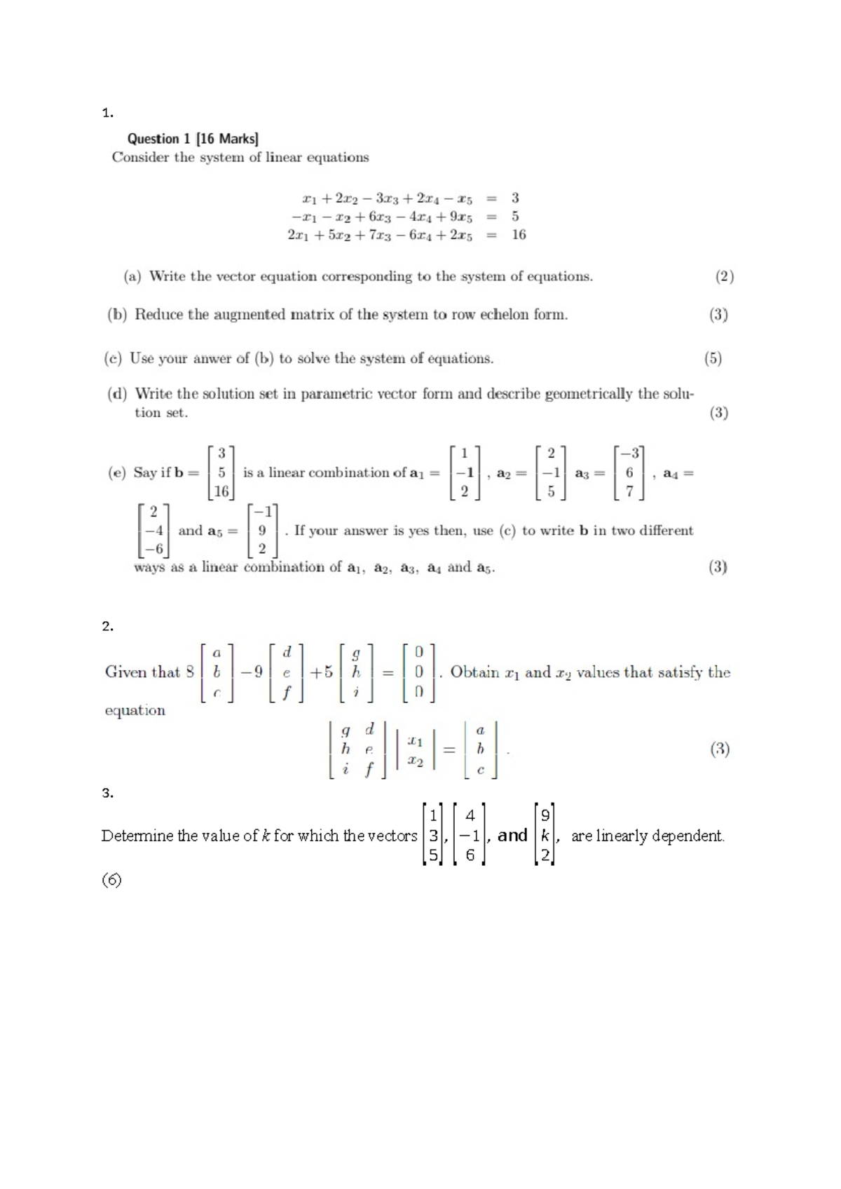 132 test prep - Test preparations - MATH132H1 - 1. 2. 3. Determine the ...