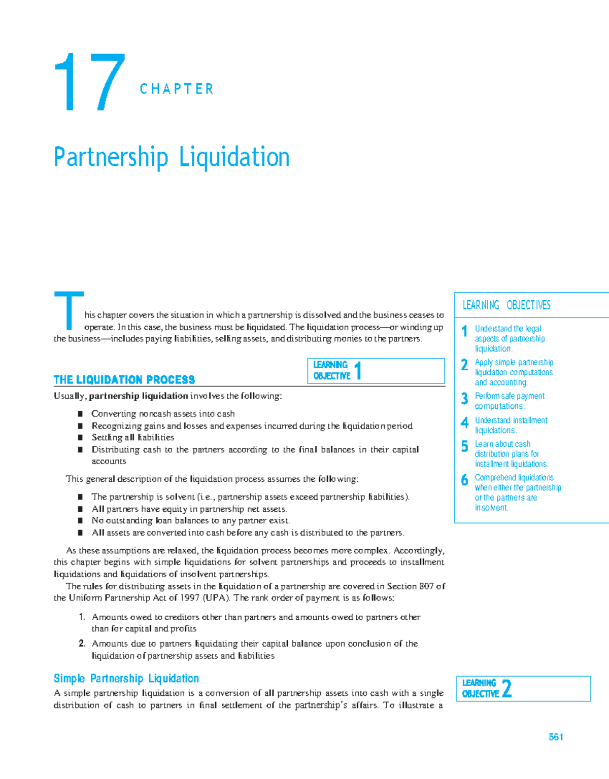 17 Chapter - Lecture Notes on Partnership Liquidation Processes - Studocu