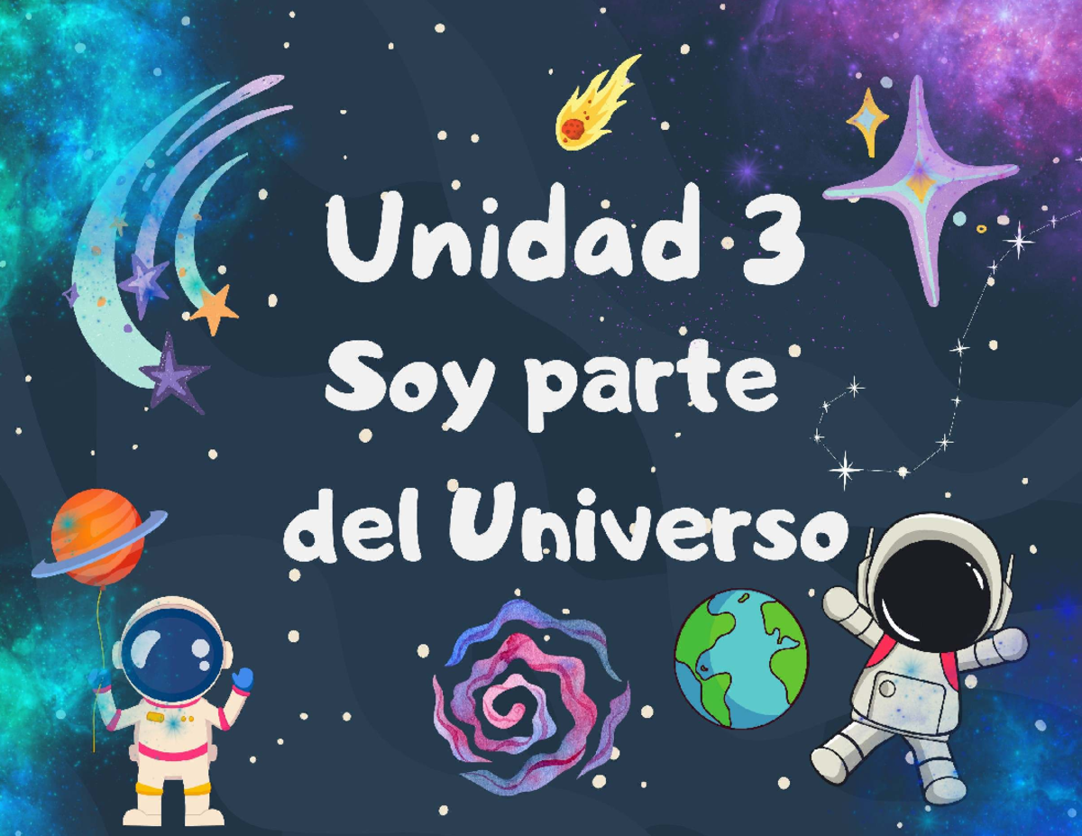 Planificación Ruta de Aprendizaje: Unidad 3 - Soy Parte del Universo ...