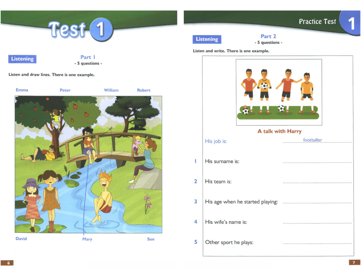 Listening Practice Test 1 - Part 2 & 5 Questions - Studocu