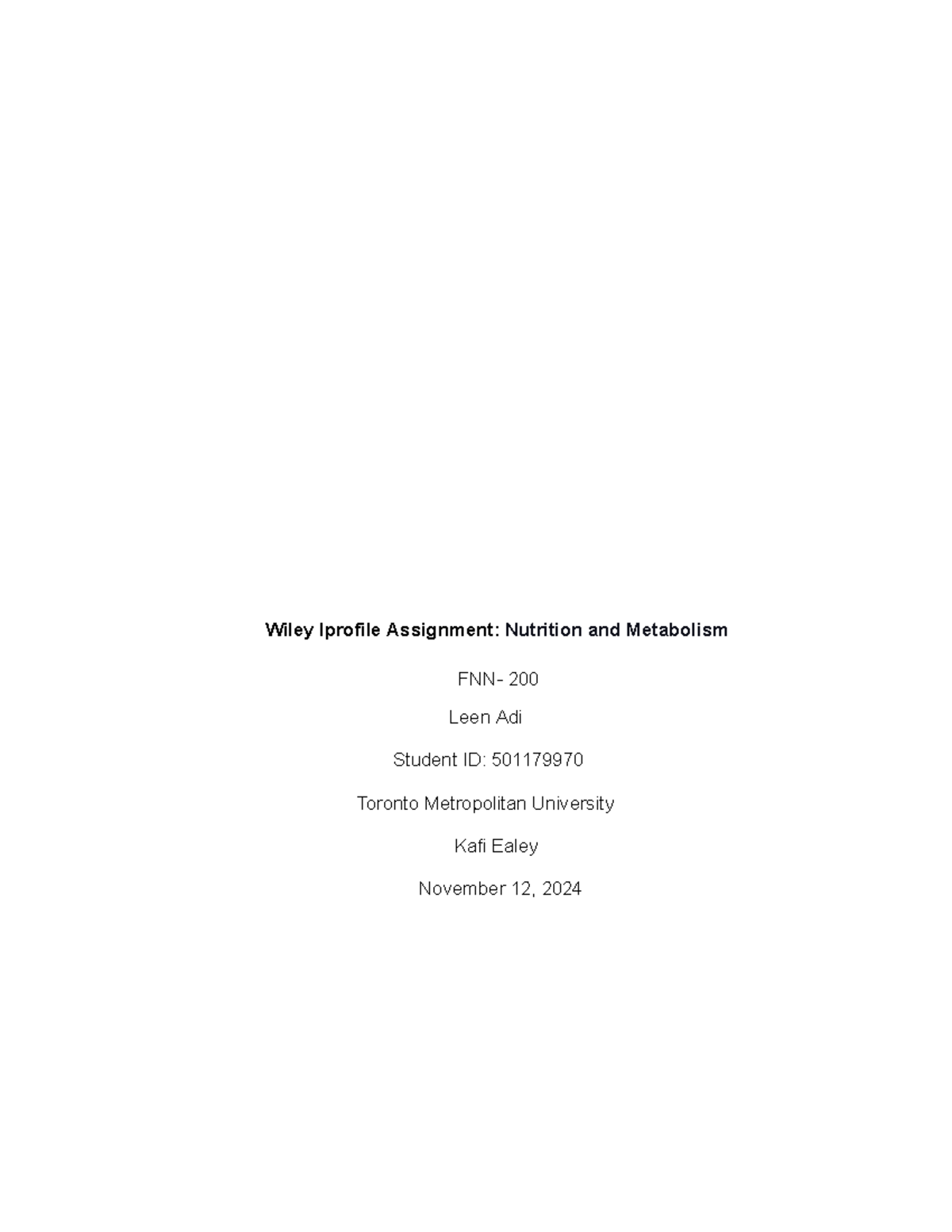 Ilovepdf merged - lots of studying needed. - Wiley Iprofile Assignment ...