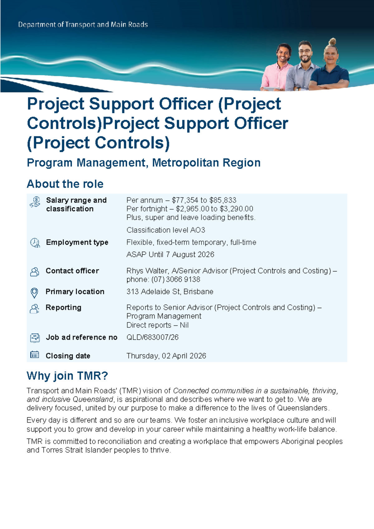 683007 Project Support Officer Role Description and Responsibilities ...