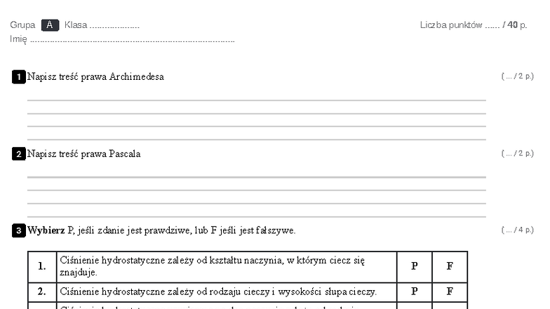 Test z hydrostatyki i aerostatyki dla grup A i B (MNIHQJDJIHLPKKN) - Document Preview