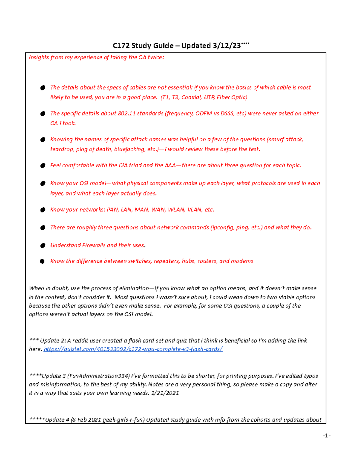 C172 Study Guide: Key Insights & Tips for OA Preparation (Mar 2023 ...