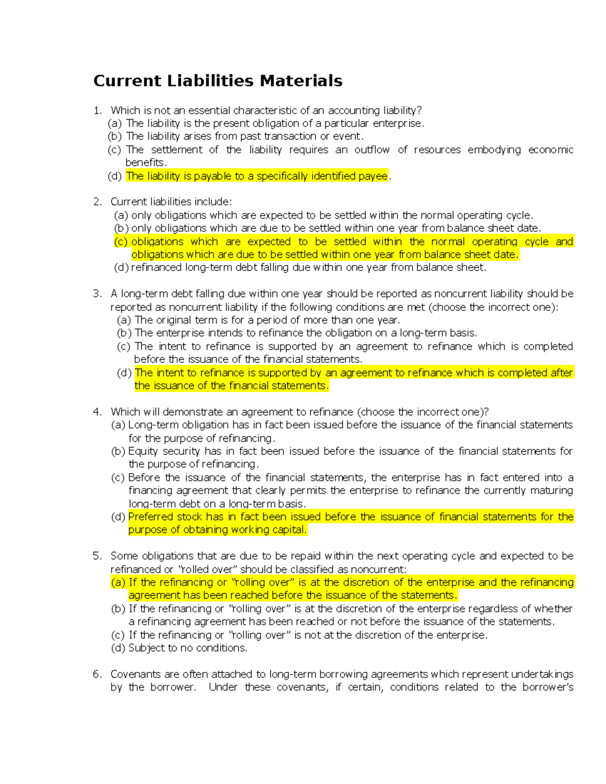 Current Liabilities Materials - Current Liabilities Materials Which is ...