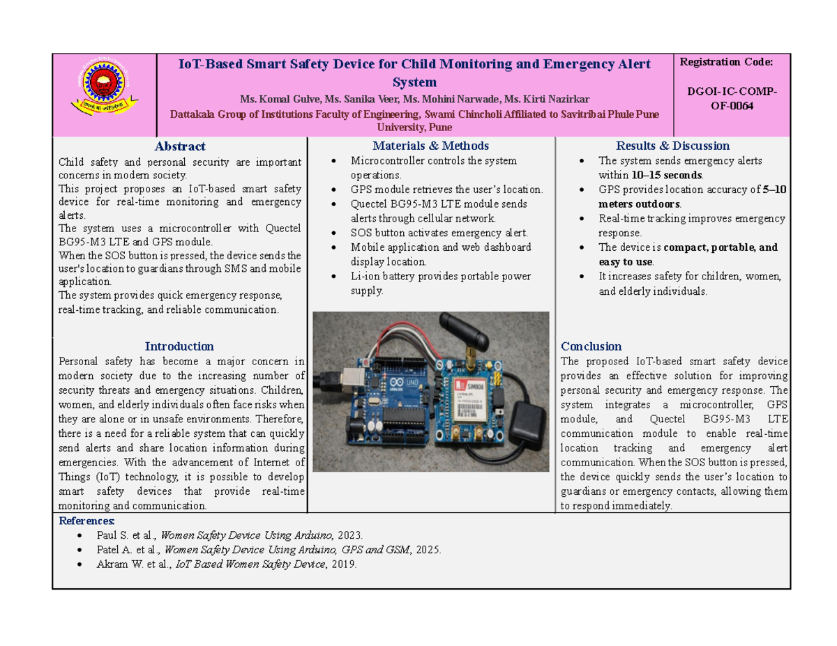 Smart Safety Device for Child Monitoring & Emergency Alerts (ENG101 ...