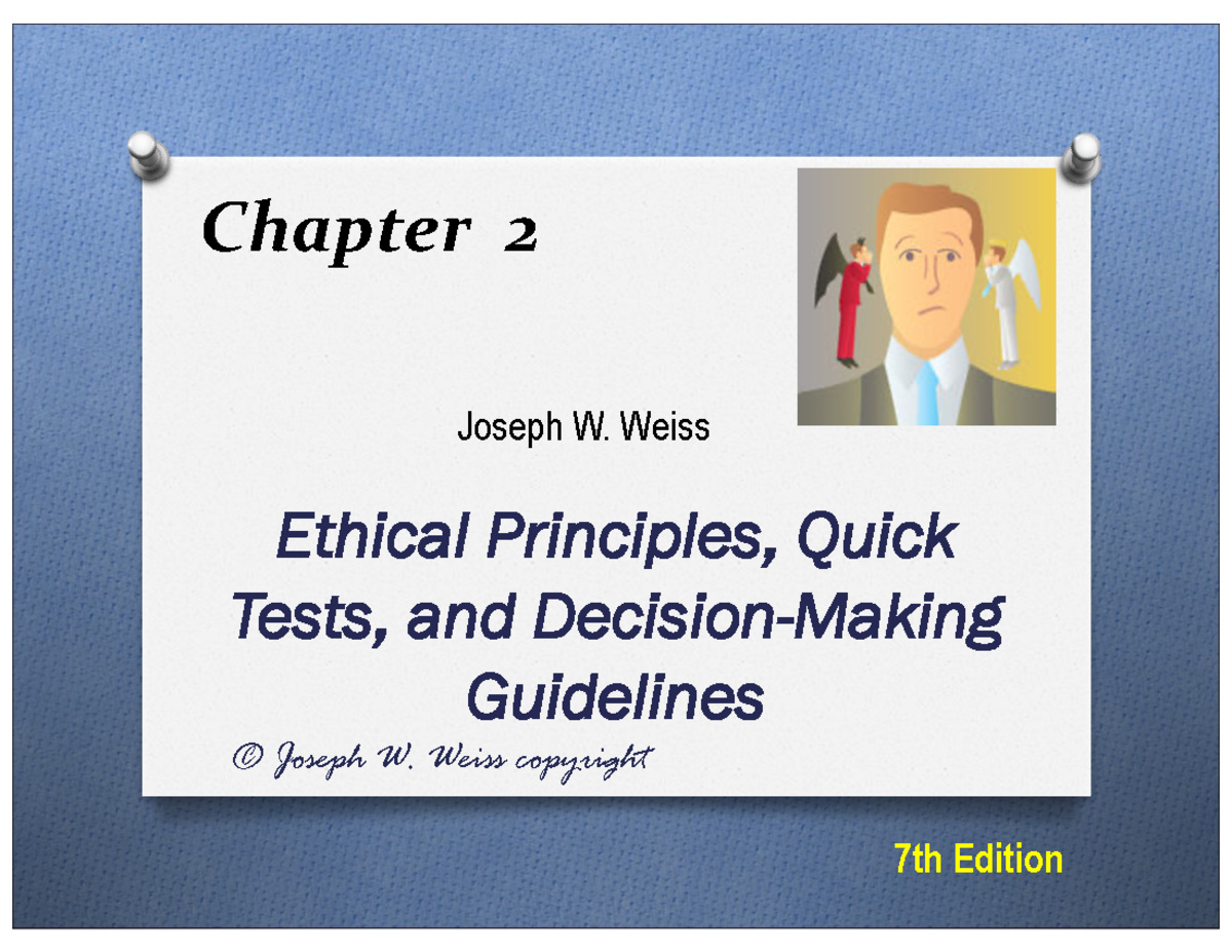 Chap 2 Power Point [Compatibility Mode] - Chapter 2 Ethical Principles ...