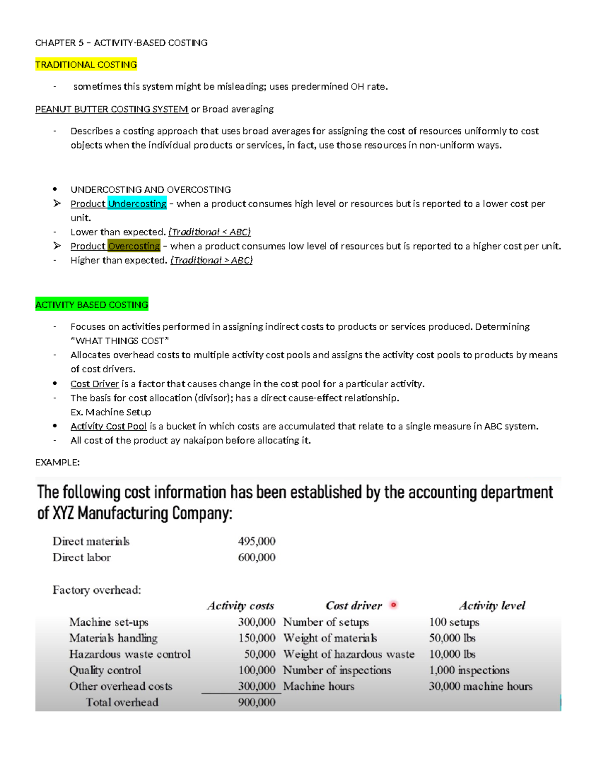Chapter 5: Activity-Based Costing in Cost Accounting - Studocu
