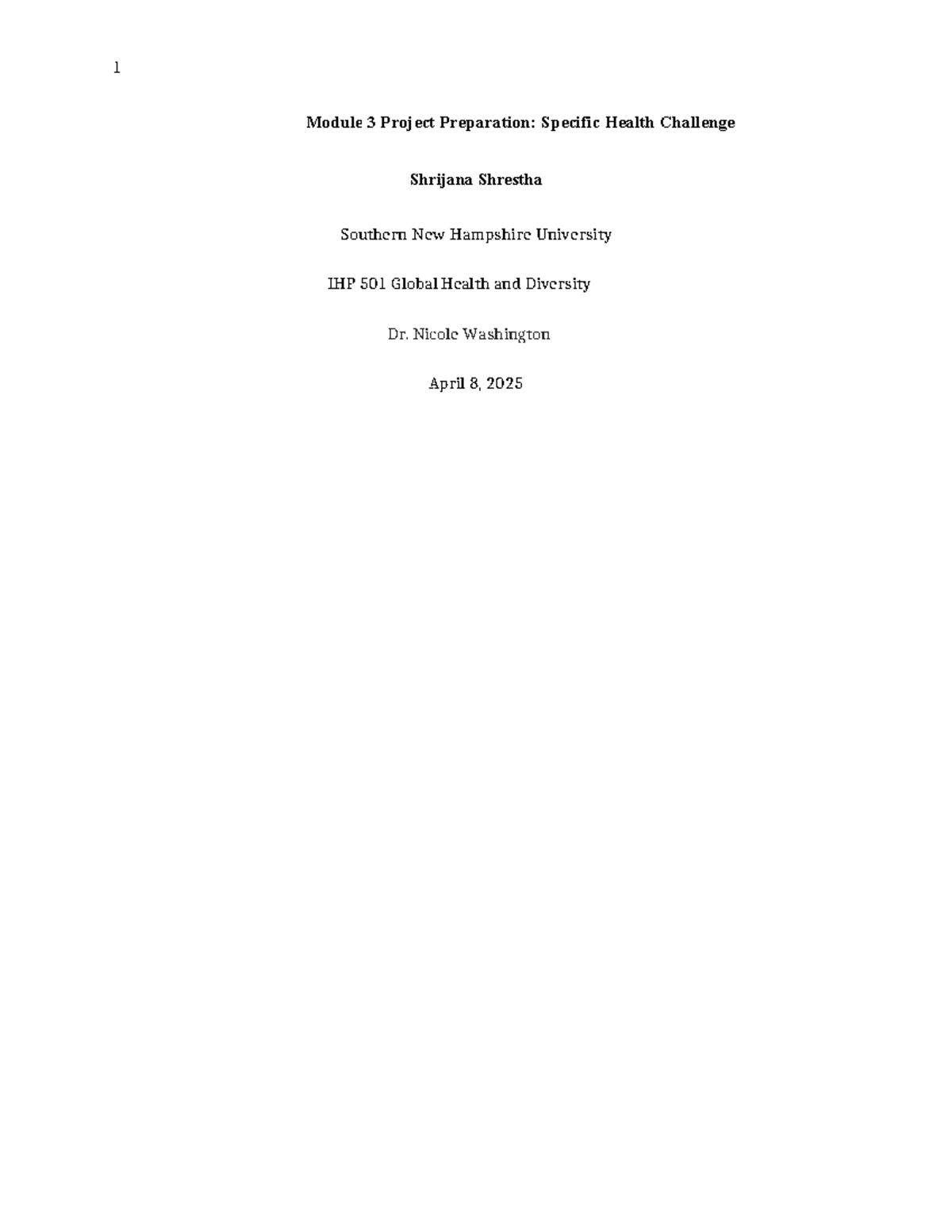 IHP 501 Module 3 Project: Analyzing Tuberculosis in India - Studocu