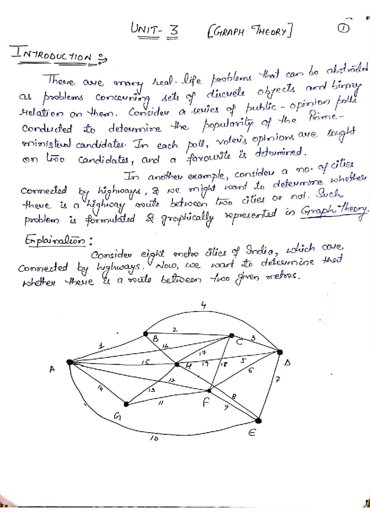 Complete Unit 3DM - Graph Theory Notes for Semester 3 - Studocu