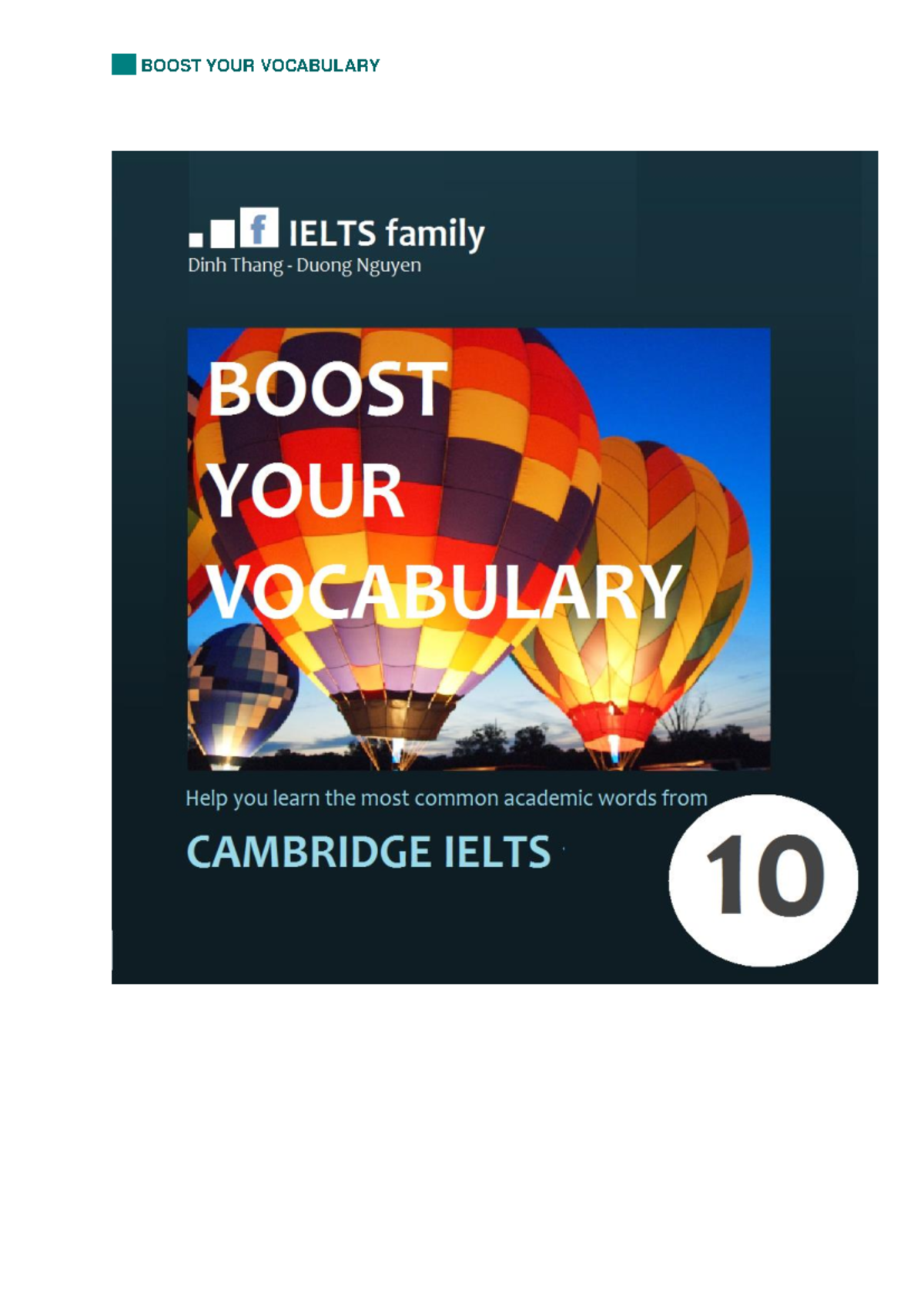 Boost your vocabulary: Cambridge 10 test 1 reading passage analysis ...