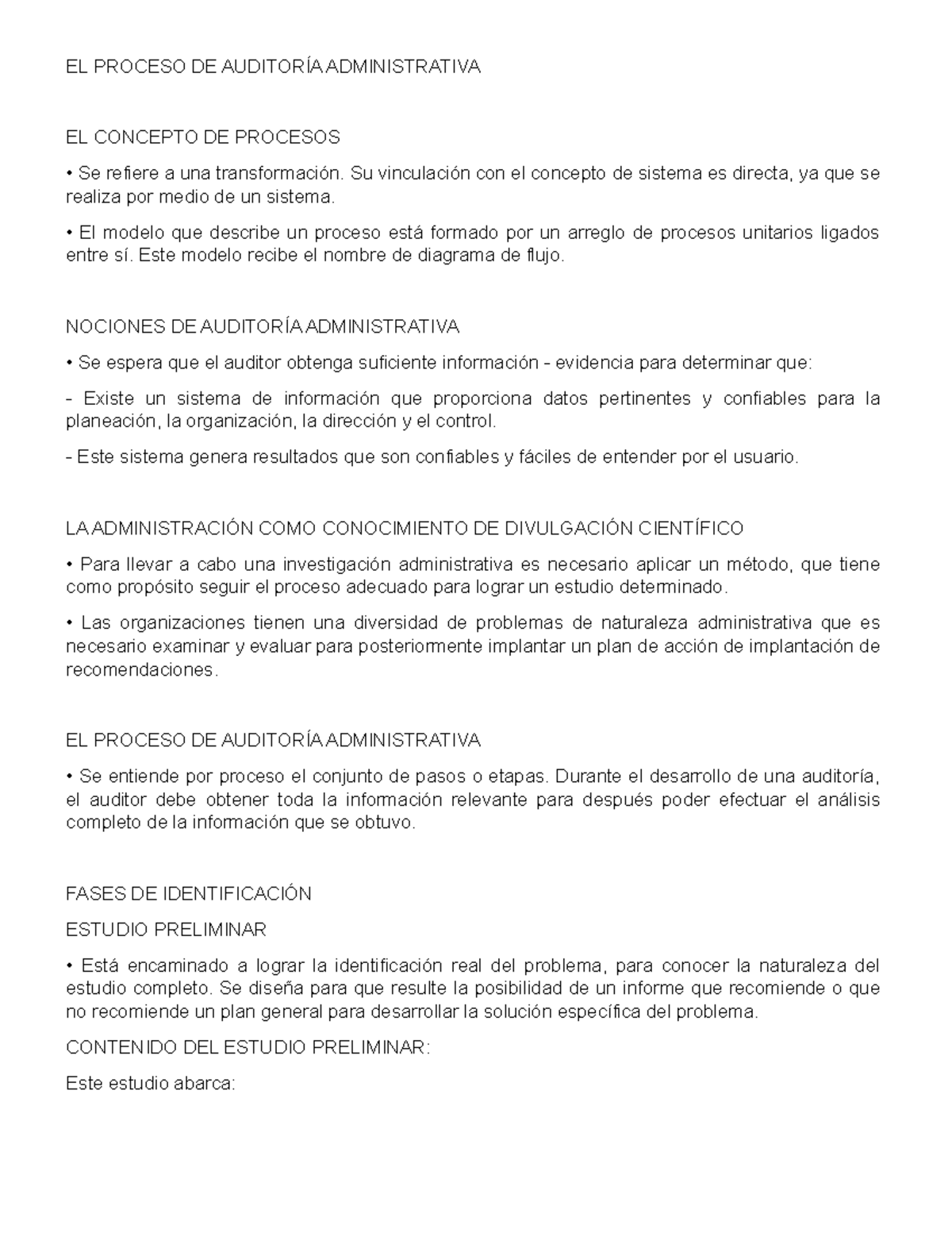 El Proceso de Auditoria Administrativa - EL PROCESO DE AUDITORÍA ...