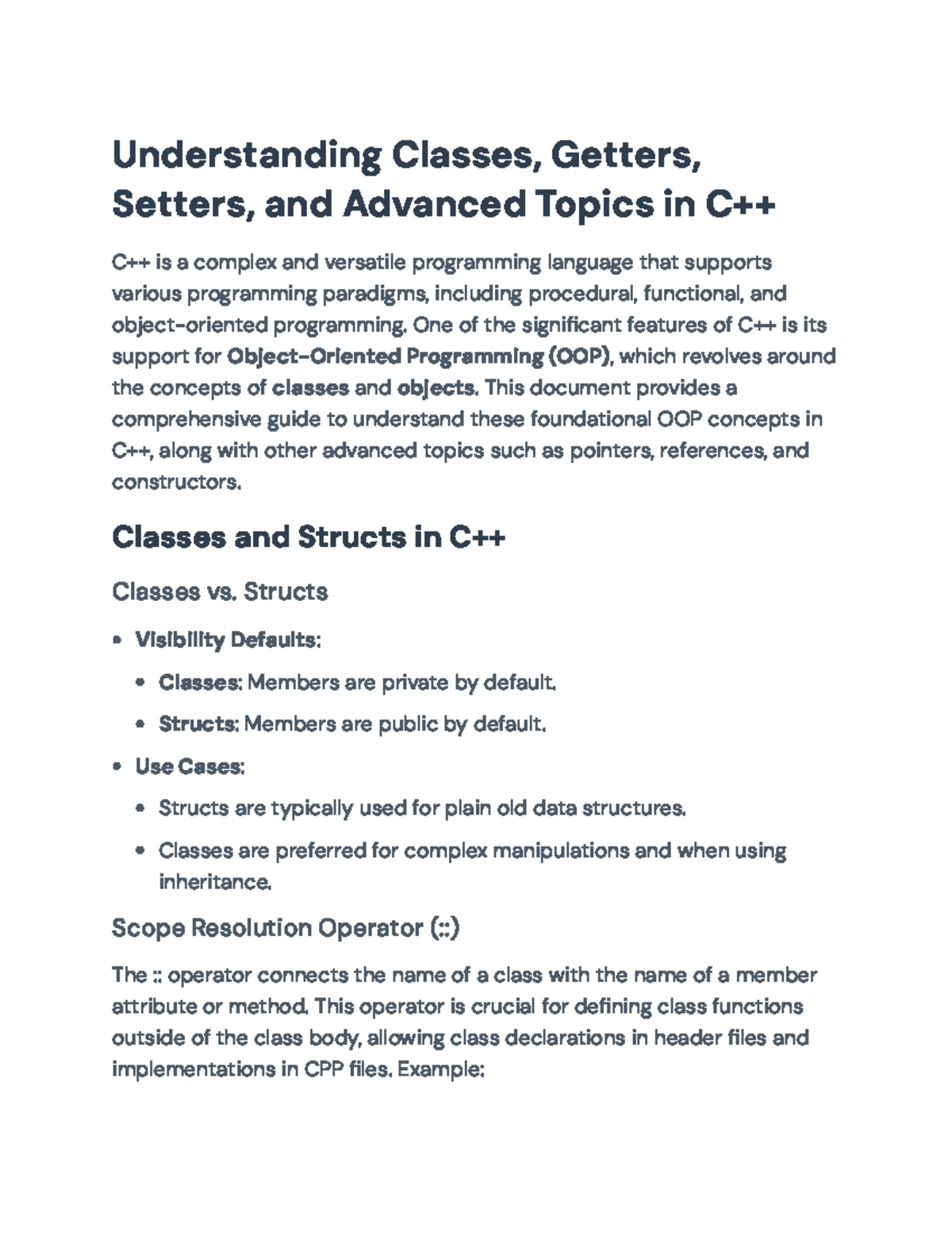 Understanding Classes, Getters, Setters, and Advanced Topics in C++ ...