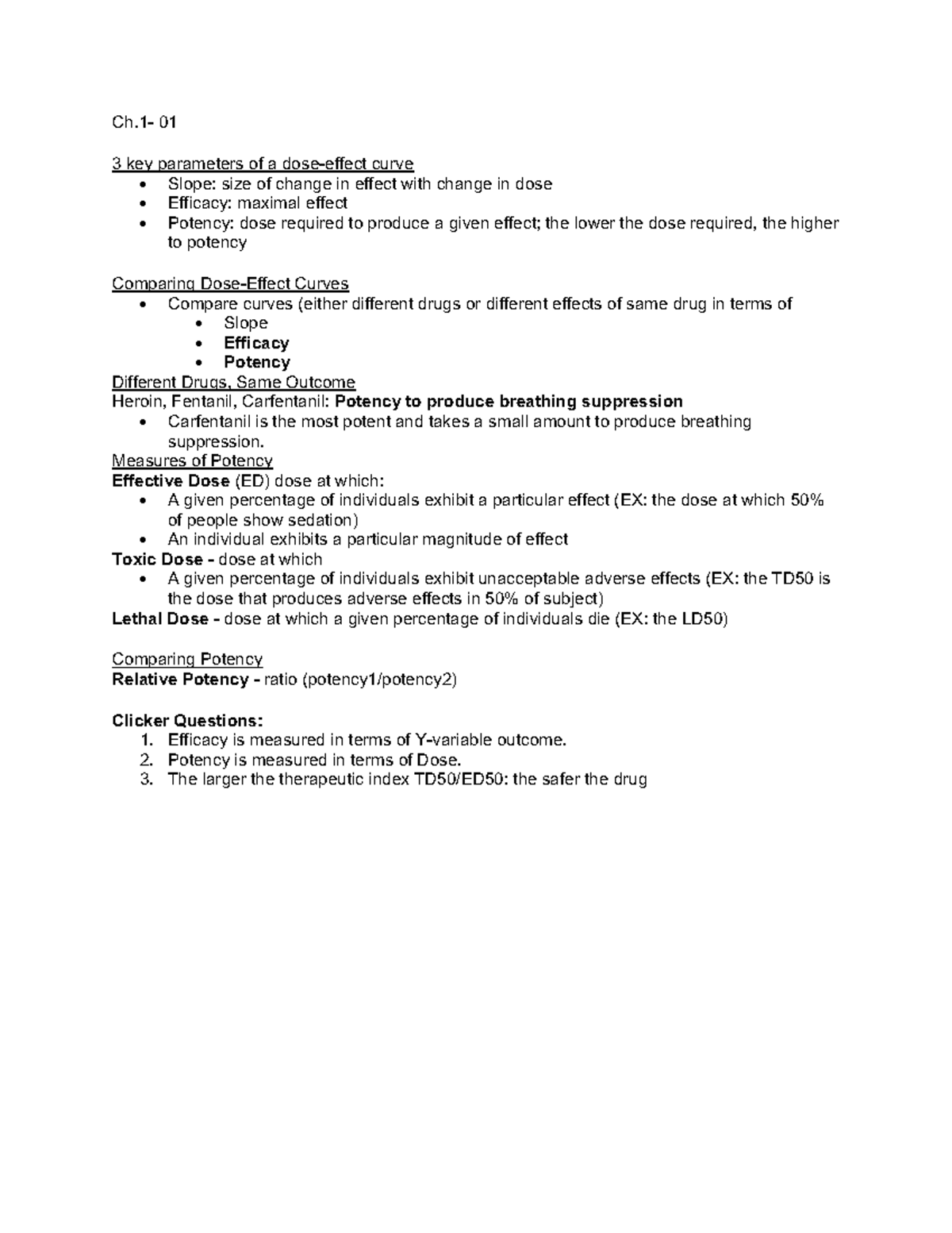 Doc1-2 - Ch. 1 Slide and lecture notes - Ch- 01 3 key parameters of a ...