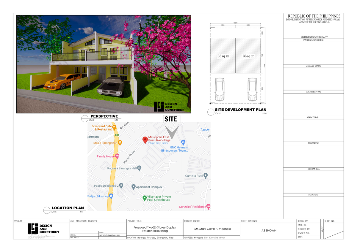 670296634 Proposed Plans for Two Storey Duplex Residential Building ...