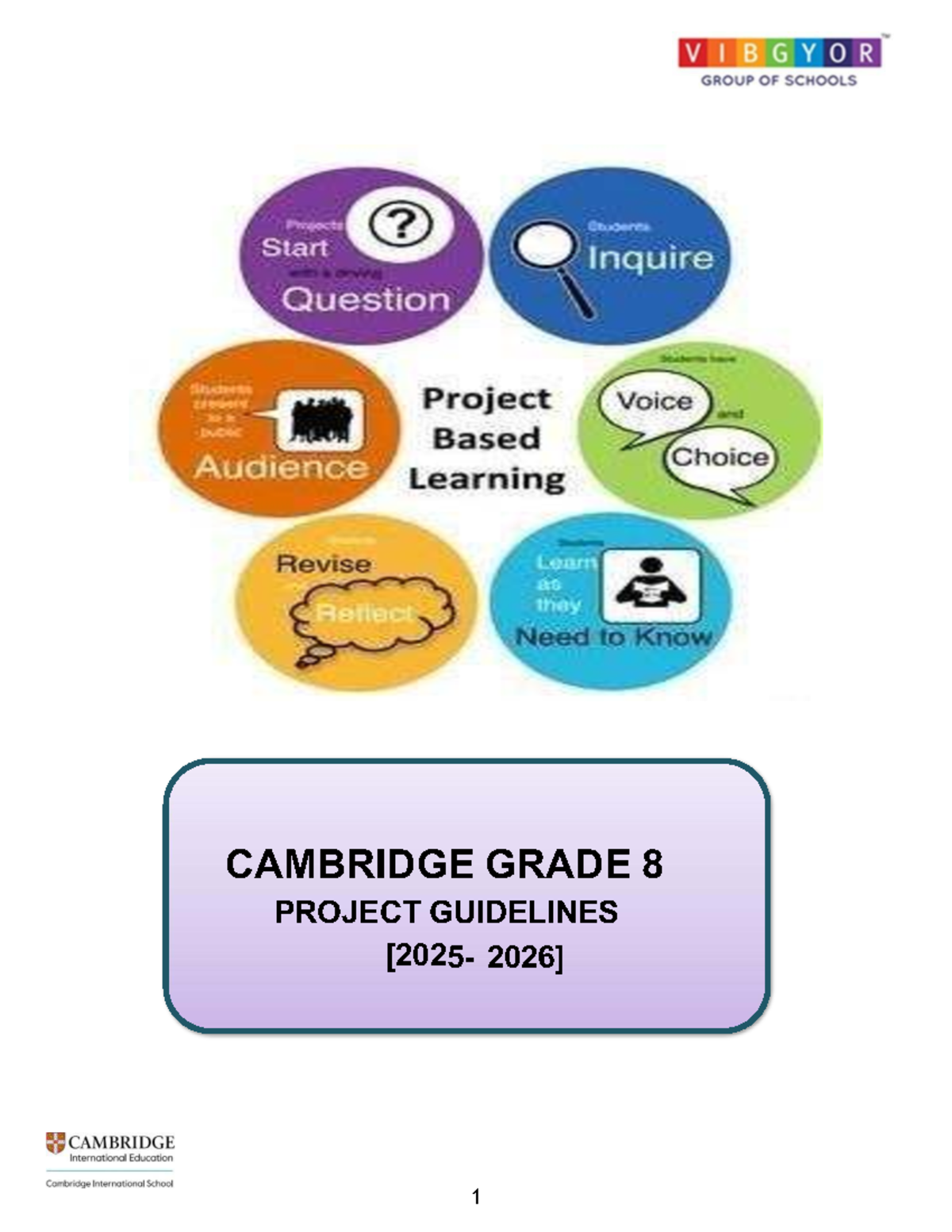 CAMBRIDGE GRADE 8 PROJECT GUIDELINES FOR TERM 1 - Studocu