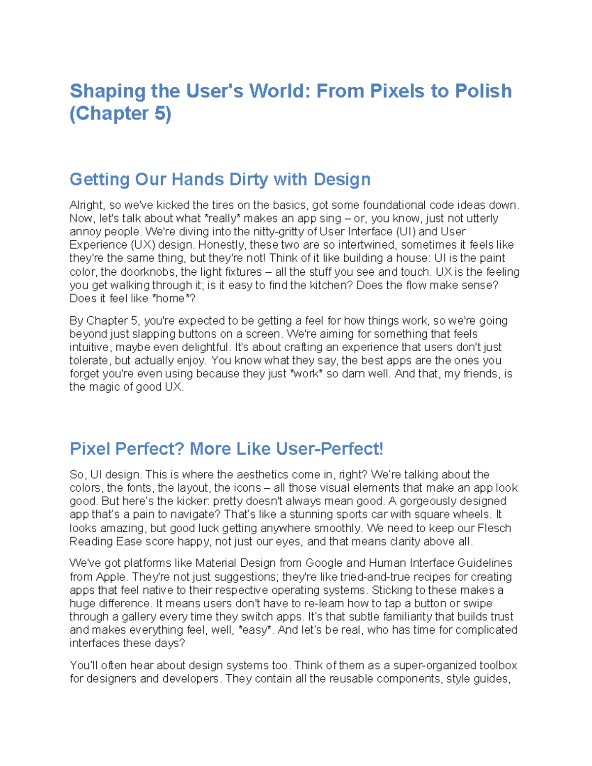 Mobile App Dev (Chapter 5) Review: UI & UX Design Essentials - Studocu