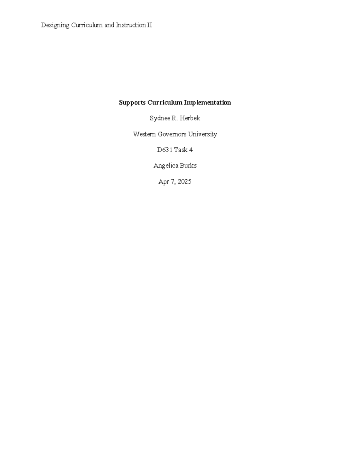 D631 task 4 - implementing iReady math curriculum effectively - Studocu