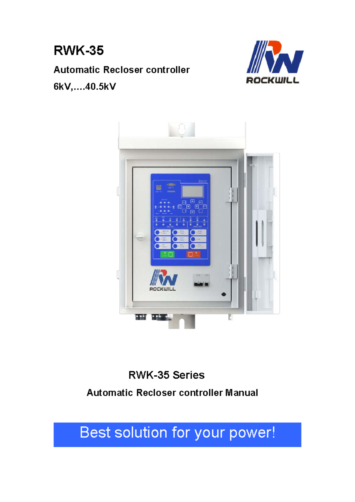 RWK-35 Series V2.1.5 Automatic Recloser Controller Manual - Studocu