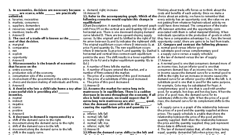 **ECO 101: Microeconomics Final Exam Review Notes** - Studocu