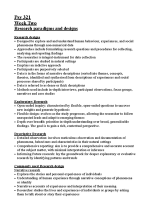 PSY321 Qual Tutorial 3 Memo 2021 - Psy 321 – Research Methods and ...