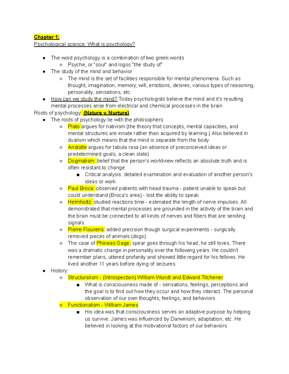Psych 101 Notes - Chapter 1: Psychological science: What is psychology ...