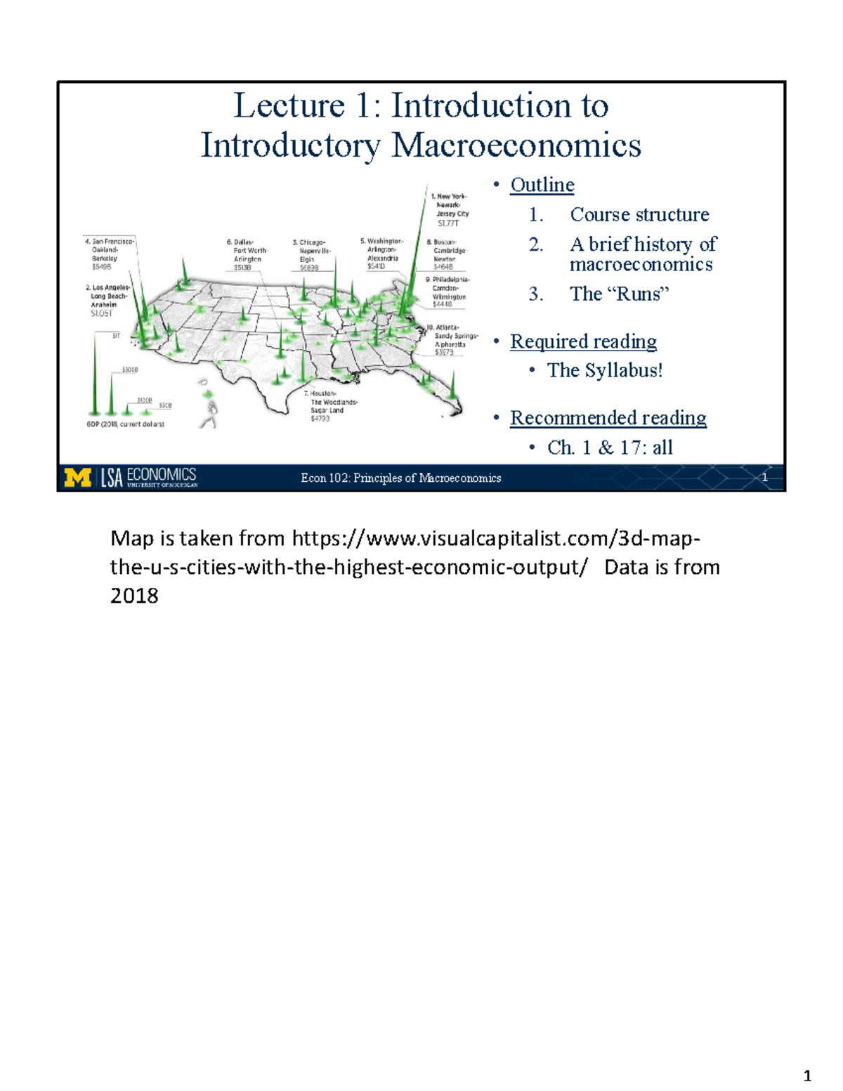 Econ 102: Lecture 1 - Intro to Macroeconomics Overview and Key Concepts ...