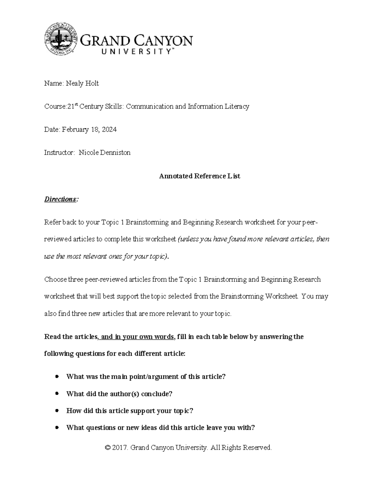 UNV 104 RS T2 Annotated Reference List on Bullying Research - Studocu