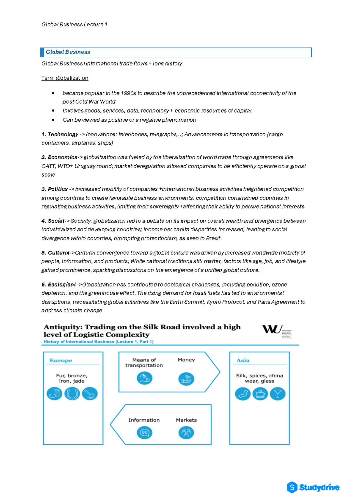 Global Business Lecture 1-5 Summary: Key Concepts and Global Trends ...